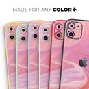 Marbleized Pink Paradise V2 - Vinyl Skin Wrap for iPhone 17 Pro Max, 17 Pro, 17 Air, 17, 16 & All Models — Soft Matte or Ultra Gloss