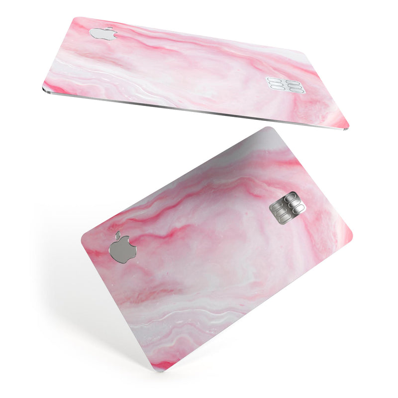 Marbleized Pink Paradise V4 - Premium Protective Decal Skin-Kit for the Apple Credit Card