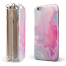 Marbleized Pink Paradise V5 iPhone 6/6s or 6/6s Plus 2-Piece Hybrid INK-Fuzed Case