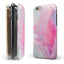 Marbleized Pink Paradise V5 iPhone 6/6s or 6/6s Plus 2-Piece Hybrid INK-Fuzed Case