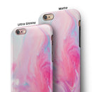 Marbleized Pink Paradise V5 iPhone 6/6s or 6/6s Plus 2-Piece Hybrid INK-Fuzed Case