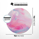 Marbleized Pink Paradise V5// WaterProof Rubber Foam Backed Anti-Slip Mouse Pad for Home Work Office or Gaming Computer Desk