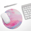 Marbleized Pink Paradise V5// WaterProof Rubber Foam Backed Anti-Slip Mouse Pad for Home Work Office or Gaming Computer Desk