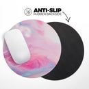 Marbleized Pink Paradise V5// WaterProof Rubber Foam Backed Anti-Slip Mouse Pad for Home Work Office or Gaming Computer Desk