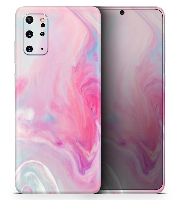 Marbleized Pink Paradise V5 - Skin-Kit for the Samsung Galaxy S-Series S20, S20 Plus, S20 Ultra , S10 & others (All Galaxy Devices Available)