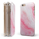 Marbleized Pink Paradise V6 iPhone 6/6s or 6/6s Plus 2-Piece Hybrid INK-Fuzed Case