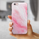 Marbleized Pink Paradise V6 iPhone 6/6s or 6/6s Plus 2-Piece Hybrid INK-Fuzed Case