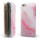 Marbleized Pink Paradise V6 iPhone 6/6s or 6/6s Plus 2-Piece Hybrid INK-Fuzed Case