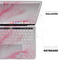 Marbleized Pink Paradise V6 // Skin Decal Wrap Kit Compatible with the Apple MacBook Pro, Pro with Touch Bar or Air (11, 12, 13, 15 & 16" - All Versions Available)