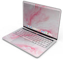Marbleized Pink Paradise V6 // Skin Decal Wrap Kit Compatible with the Apple MacBook Pro, Pro with Touch Bar or Air (11, 12, 13, 15 & 16" - All Versions Available)