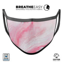 Marbleized Pink Paradise V6 - Made in USA Mouth Cover Unisex Anti-Dust Cotton Blend Reusable & Washable Face Mask with Adjustable Sizing for Adult or Child