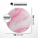 Marbleized Pink Paradise V6// WaterProof Rubber Foam Backed Anti-Slip Mouse Pad for Home Work Office or Gaming Computer Desk