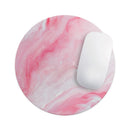 Marbleized Pink Paradise V6// WaterProof Rubber Foam Backed Anti-Slip Mouse Pad for Home Work Office or Gaming Computer Desk