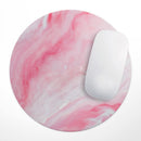 Marbleized Pink Paradise V6// WaterProof Rubber Foam Backed Anti-Slip Mouse Pad for Home Work Office or Gaming Computer Desk