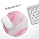 Marbleized Pink Paradise V6// WaterProof Rubber Foam Backed Anti-Slip Mouse Pad for Home Work Office or Gaming Computer Desk