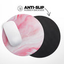 Marbleized Pink Paradise V6// WaterProof Rubber Foam Backed Anti-Slip Mouse Pad for Home Work Office or Gaming Computer Desk
