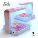 Marbleized Pink Paradise V6 UV Germicidal Sanitizing Sterilizing Wireless Smart Phone Screen Cleaner + Charging Station