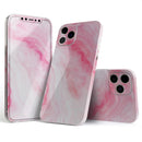 Marbleized Pink Paradise V6 // Full-Body Skin Decal Wrap Cover for Apple iPhone 15, 14, 13, Pro, Pro Max, Mini, XR, XS, SE (All Models)