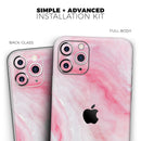 Marbleized Pink Paradise V6 - Protective Skin Wrap & Decal – Compatible with iPhone SE to iPhone 17 Pro Max (All Models)
