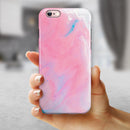 Marbleized Pink Paradise V7 iPhone 6/6s or 6/6s Plus 2-Piece Hybrid INK-Fuzed Case