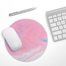 Marbleized Pink Paradise V7// WaterProof Rubber Foam Backed Anti-Slip Mouse Pad for Home Work Office or Gaming Computer Desk