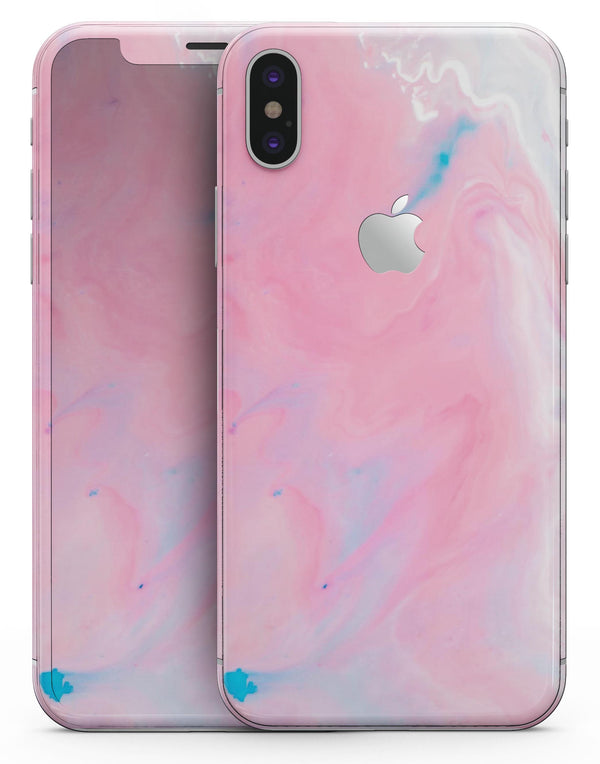 Marbleized Pink Paradise V7 - iPhone X Skin-Kit