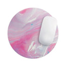 Marbleized Pink Paradise V8// WaterProof Rubber Foam Backed Anti-Slip Mouse Pad for Home Work Office or Gaming Computer Desk