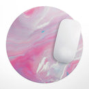 Marbleized Pink Paradise V8// WaterProof Rubber Foam Backed Anti-Slip Mouse Pad for Home Work Office or Gaming Computer Desk