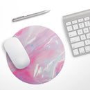 Marbleized Pink Paradise V8// WaterProof Rubber Foam Backed Anti-Slip Mouse Pad for Home Work Office or Gaming Computer Desk