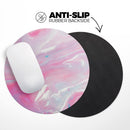 Marbleized Pink Paradise V8// WaterProof Rubber Foam Backed Anti-Slip Mouse Pad for Home Work Office or Gaming Computer Desk