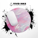 Marbleized Pink Paradise V8// WaterProof Rubber Foam Backed Anti-Slip Mouse Pad for Home Work Office or Gaming Computer Desk
