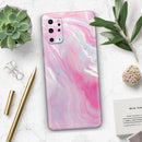 Marbleized Pink Paradise V8 - Premium Vinyl Skin Decal for Samsung Galaxy S25 Ultra, S24, S23, S22 & All Galaxy S Models
