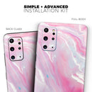 Marbleized Pink Paradise V8 - Premium Vinyl Skin Decal for Samsung Galaxy S25 Ultra, S24, S23, S22 & All Galaxy S Models