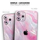 Marbleized Pink Paradise V8 - Protective Skin Wrap & Decal – Compatible with iPhone SE to iPhone 17 Pro Max (All Models)