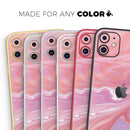 Marbleized Pink Paradise - Vinyl Skin Wrap for iPhone 17 Pro Max, 17 Pro, 17 Air, 17, 16 & All Models — Soft Matte or Ultra Gloss