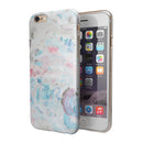 Marbleized Pink and Blue Blotch iPhone 6/6s or 6/6s Plus 2-Piece Hybrid INK-Fuzed Case