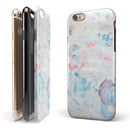 Marbleized Pink and Blue Blotch iPhone 6/6s or 6/6s Plus 2-Piece Hybrid INK-Fuzed Case