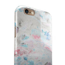 Marbleized Pink and Blue Blotch iPhone 6/6s or 6/6s Plus 2-Piece Hybrid INK-Fuzed Case