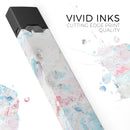 Marbleized Pink and Blue Blotch - Premium Decal Protective Skin-Wrap Sticker compatible with the Juul Labs vaping device