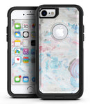 Marbleized Pink and Blue Blotch - iPhone 7 or 7 Plus Commuter Case Skin Kit