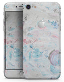 Marbleized Pink and Blue Blotch - Skin-kit for the iPhone 8 or 8 Plus