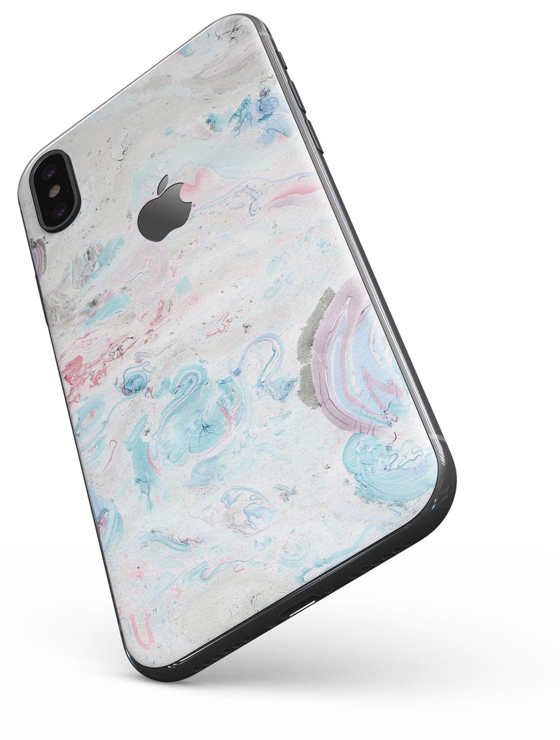 Marbleized Pink and Blue Blotch - iPhone X Skin-Kit