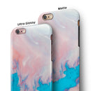 Marbleized Pink and Blue Paradise V322 iPhone 6/6s or 6/6s Plus 2-Piece Hybrid INK-Fuzed Case