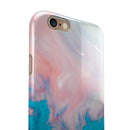 Marbleized Pink and Blue Paradise V322 iPhone 6/6s or 6/6s Plus 2-Piece Hybrid INK-Fuzed Case