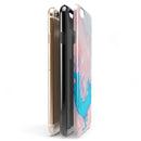 Marbleized Pink and Blue Paradise V322 iPhone 6/6s or 6/6s Plus 2-Piece Hybrid INK-Fuzed Case