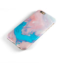 Marbleized Pink and Blue Paradise V322 iPhone 6/6s or 6/6s Plus 2-Piece Hybrid INK-Fuzed Case