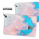 Marbleized Pink and Blue Paradise V322 - Premium Protective Decal Skin-Kit for the Apple Credit Card