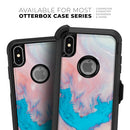 Marbleized Pink and Blue Paradise V322 - Skin Kit for the iPhone OtterBox Cases