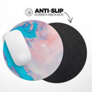 Marbleized Pink and Blue Paradise V322// WaterProof Rubber Foam Backed Anti-Slip Mouse Pad for Home Work Office or Gaming Computer Desk