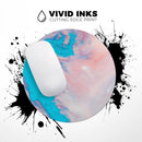 Marbleized Pink and Blue Paradise V322// WaterProof Rubber Foam Backed Anti-Slip Mouse Pad for Home Work Office or Gaming Computer Desk